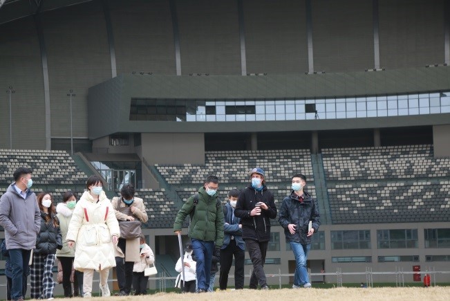 FISU Officials Inspecting the Chengdu Closing Ceremony Site