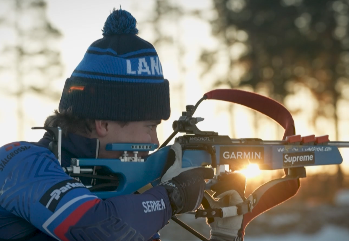 Student-athlete Hjalmar Gädda practiced with fellow Swede and legend Magdalena Forsberg. Who could wish for a better preparation for the biathlon competition at the Torino 2025 FISU World University Games?